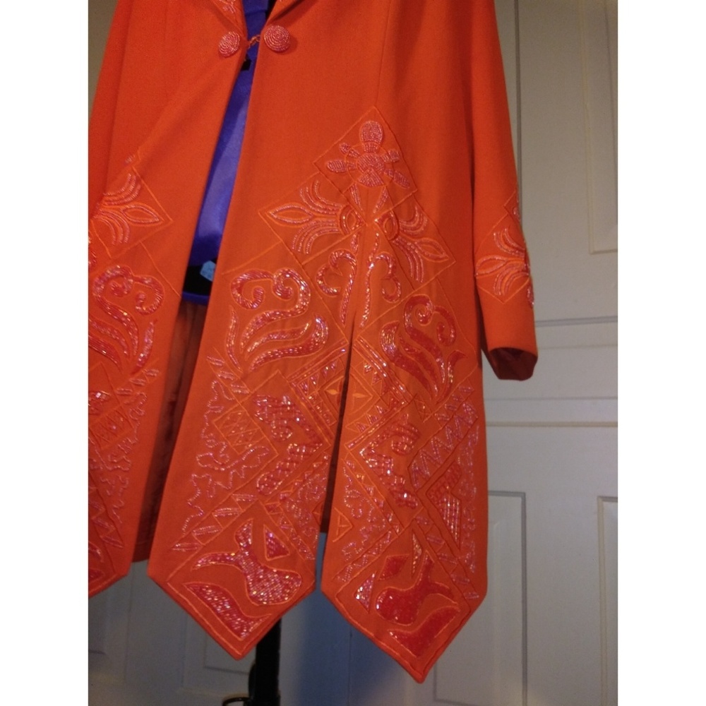 *SOLD*Vintage hand beaded jacket long embellished - Picture 3 of 7